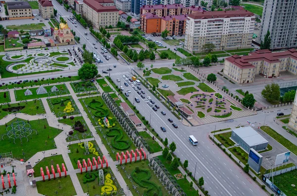 Grozny Chechnya 2021 Panorama City Taken 免版税图库照片