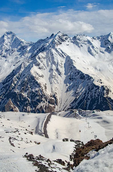 Panorama Hermoso Paisaje Montaña Región Elbrus Kabardino Balkaria — Foto de Stock