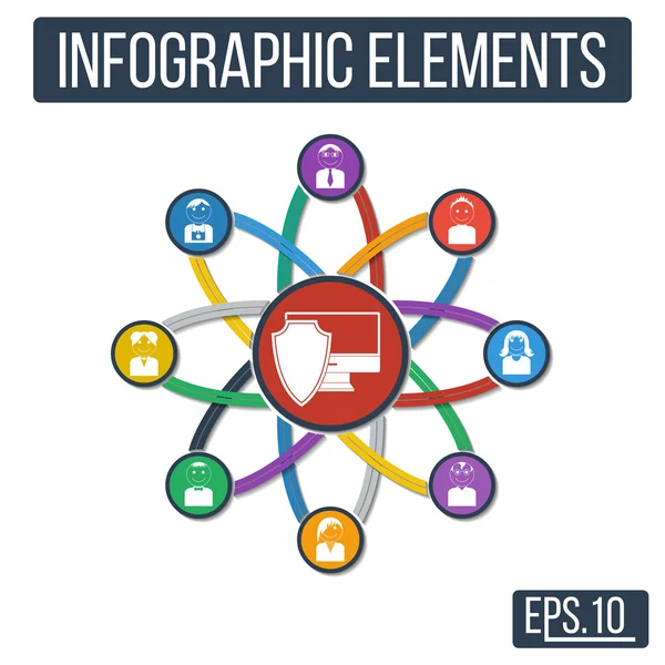 Web ve Infographic için sosyal ağ ve ekip çalışması kavramı.