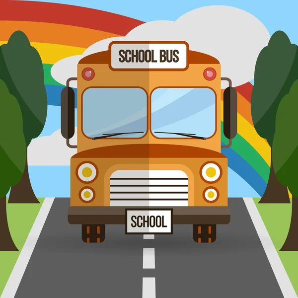 Vicces school bus. — Stock Vector