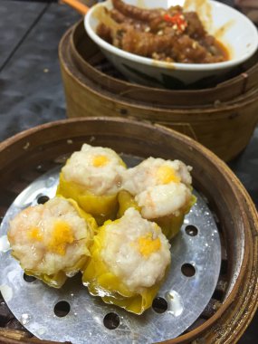 Sepette yemek, Hong Kong kahvaltısı, Siu Mai, kıyma..