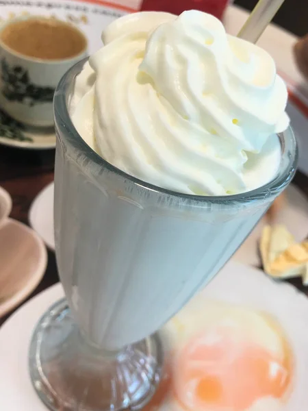 Coconut Milk Shake. Refreshing cold drink serve in a Malaysia local food restaurant.