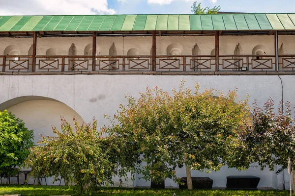 Beroemd Novospassky Klooster Muur — Stockfoto