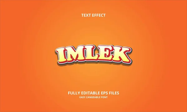Imlek biçimi düzenlenebilir metin efekti