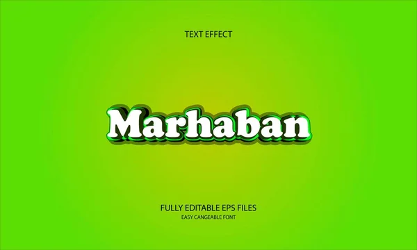 Marhaban biçimi düzenlenebilir metin efekti