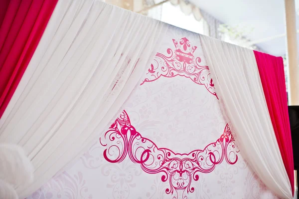 Textura rosa e branca no banner da foto do casamento — Fotografia de Stock