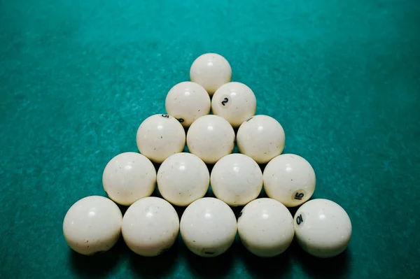 The russian billiards balls on the table — Stock Photo, Image