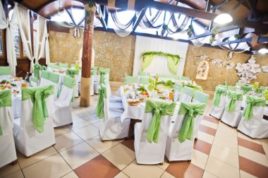 Dekor yeşil yay sandalye, düğün