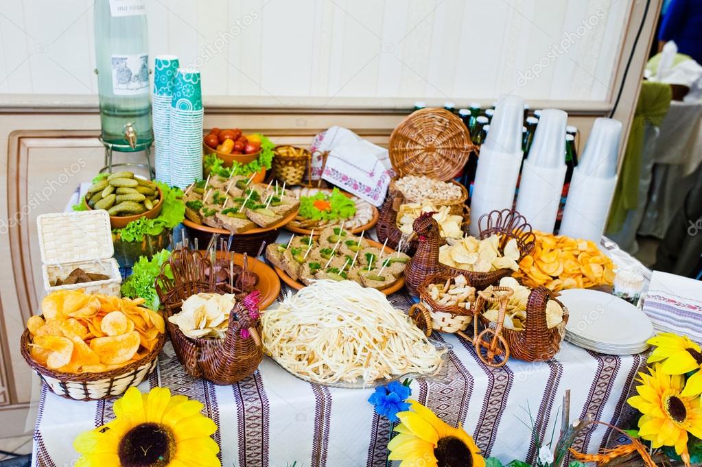 Wedding Reception Snacks For Beer Stock Photo C Asphoto777