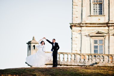 Büyüleyici ve şık Düğün çifti aşk arka plan eski v