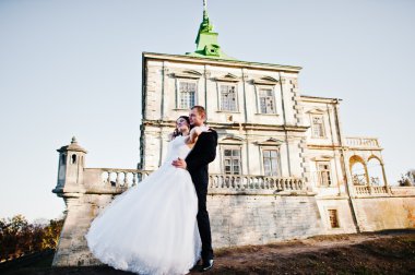 Büyüleyici ve şık Düğün çifti aşk arka plan eski v