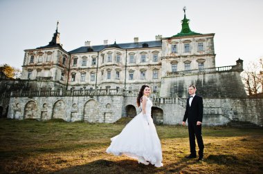 Büyüleyici ve şık Düğün çifti aşk arka plan eski v