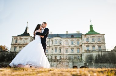 Büyüleyici ve şık Düğün çifti aşk arka plan eski v