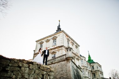 Büyüleyici ve şık Düğün çifti aşk arka plan eski v