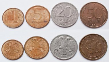 1992-1993 Rus Moloztaşlar sikkeleri ayarla