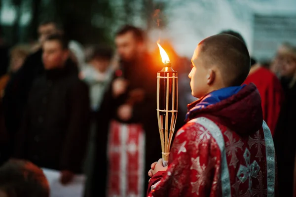 LVIV, UKRAINE - 27 AVRIL 2016 : Semaine Sainte passion — Photo