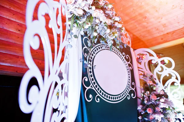 Dekoratif fotoğraf afiş metin düğün için boş alan ile 