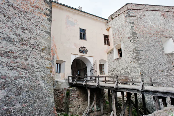 Entrén till slottet Palanok på Mukachevo, Transcarpathian Ukr — Stockfoto