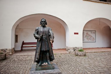 Mukachevo, Ukrayna - Nisan 11,2016: Prens Podolsky Fed heykeli