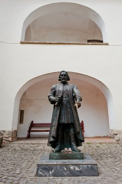 Mukachevo, Ukrayna - Nisan 11,2016: Prens Podolsky Fed heykeli