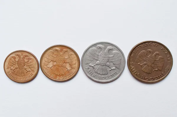 Serie di monete russe in macerie, 1992-1993 — Foto Stock