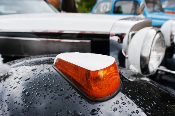 Close up blinker light at old vintage retro car — Stock Photo, Image