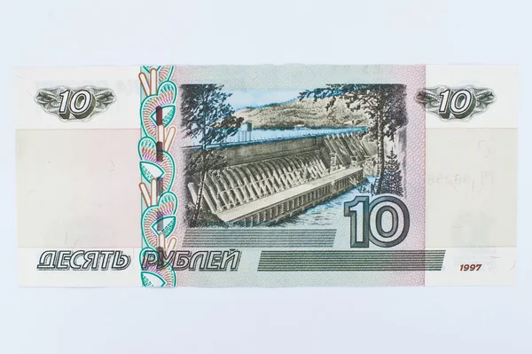 Hai, Ukraine - circa may,2016: Bill 10 of Russia roubles money, — Stock Photo, Image