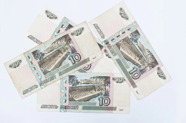 Hai, Oekraïne - omstreeks mei, 2016: instellen van Bill 10 Russische roebel — Stockfoto