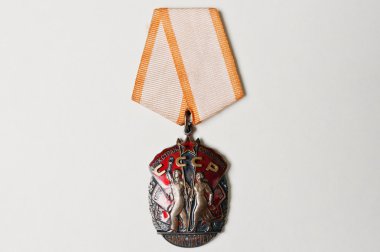 Soviet medal for badge of honor on white background clipart