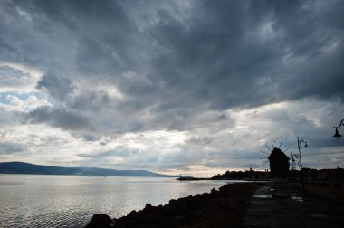 Bulgaristan 'ın Nesebar kentindeki eski ahşap fabrikası.