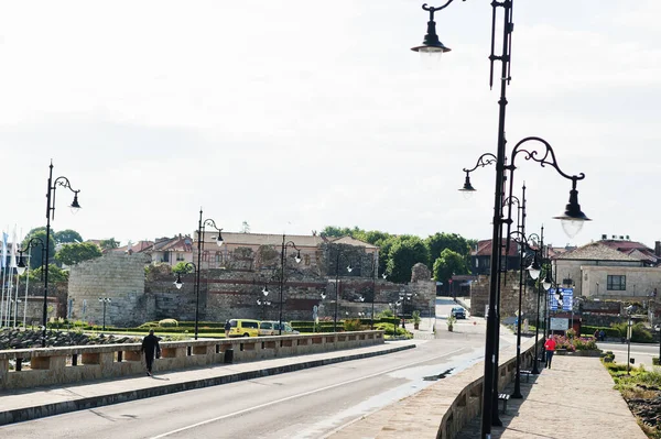 Neebar Bulgaria 2021年6月17日 旧市街の橋 古代都市ネスバーはユネスコの世界遺産に登録されています — ストック写真