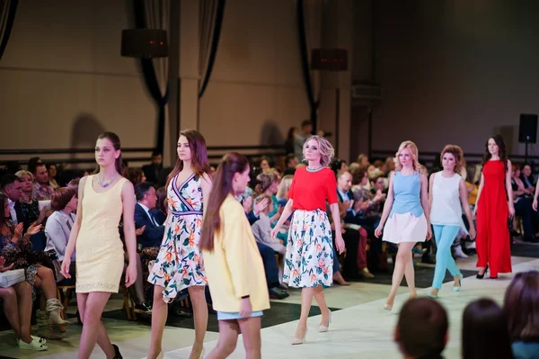 TERNOPIL UKRAINE - MAY 17: Podolyany Fashion Week.  May 17, 2015 — Stock Photo, Image