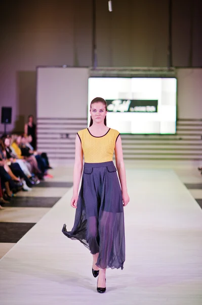 TERNOPIL UKRAINE - MAY 17: Podolyany Fashion Week.  May 17, 2015 — Stock Photo, Image