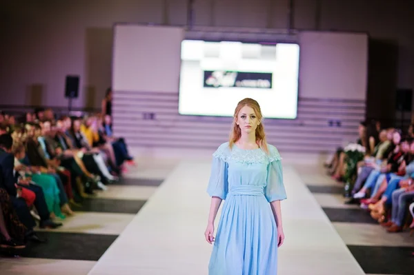 TERNOPIL UKRAINE - MAY 17: Podolyany Fashion Week.  May 17, 2015 — Stock Photo, Image