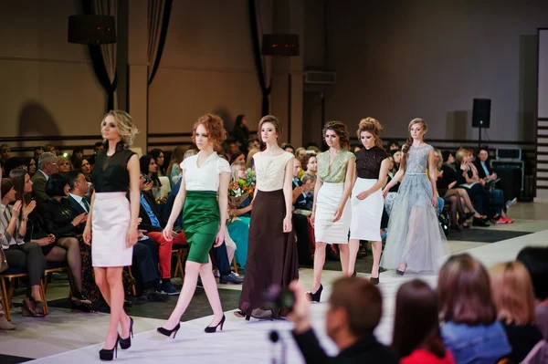 TERNOPIL UKRAINE - MAY 17: Podolyany Fashion Week.  May 17, 2015 — Stock Photo, Image