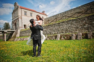 alan, eski castle yakınındaki düğün birkaç karahindiba