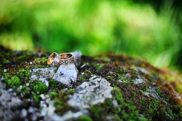 Anillos de boda con diamantes —  Fotos de Stock