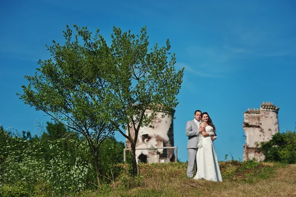 結婚背景古い天守閣 — ストック写真