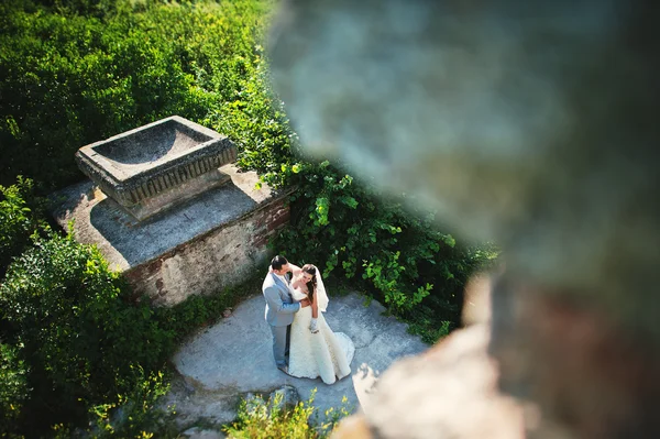 風光明媚な風景の結婚式のカップル — ストック写真
