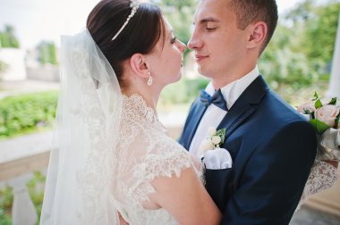 Düğün çifti yakından