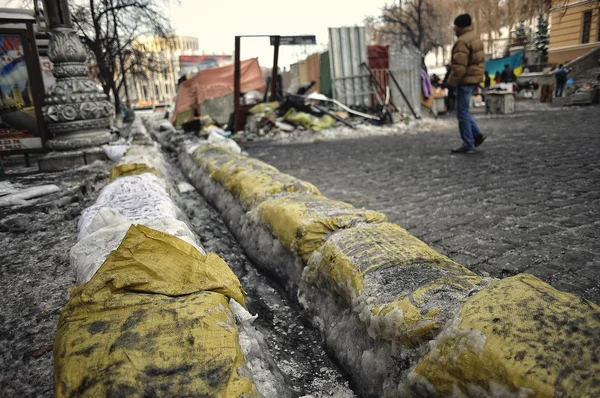 QUIIV, UCRÂNIA - JANEIRO DE 2014: Euromaidan. Revolução da Liberdade . — Fotografia de Stock