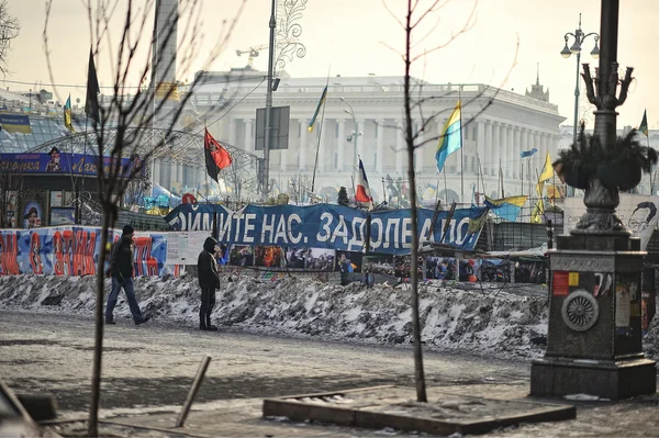 Kiev, Ukrajna - 2014 január: Euromaidan. Forradalom a szabadság. — Stock Fotó