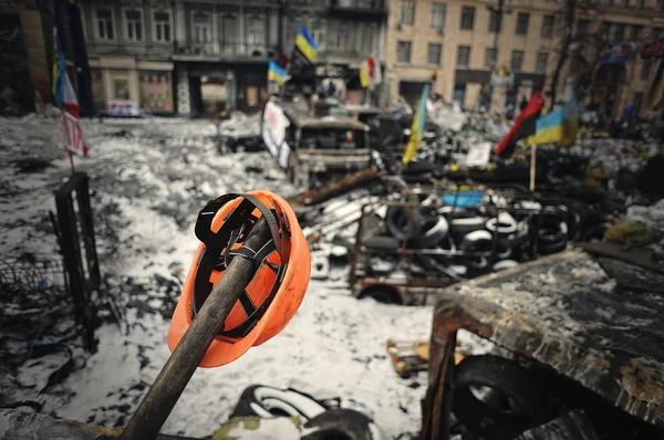 QUIIV, UCRÂNIA - JANEIRO DE 2014: Euromaidan. Revolução da Liberdade . — Fotografia de Stock