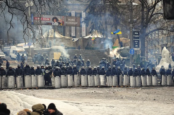 Kijów, Ukraina - styczeń 2014: Euromaidan. Rewolucja wolności. — Zdjęcie stockowe