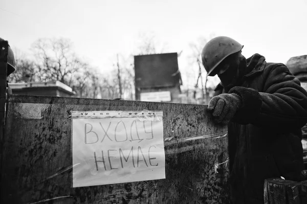 Kijów, Ukraina - styczeń 2014: Euromaidan. Rewolucja wolności. — Zdjęcie stockowe