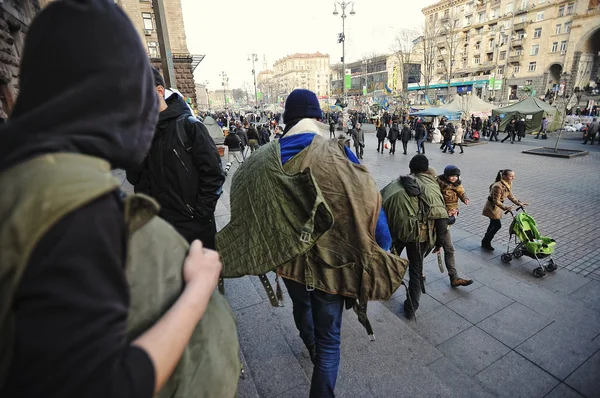 KYIV, UCRAINA - Febbraio 2014: Euromaidan. Rivoluzione della libertà — Foto Stock