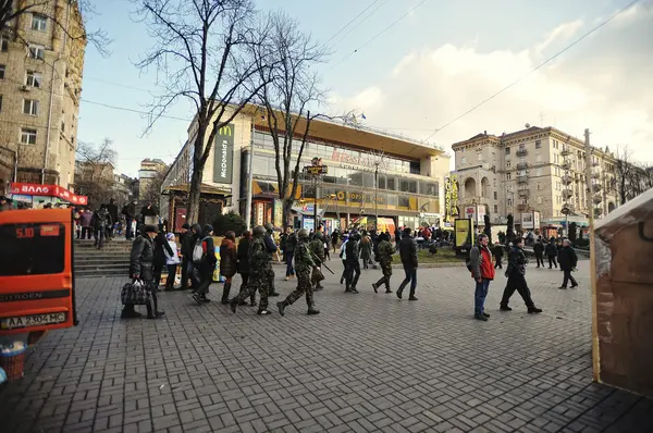 KYIV, UKRAINE - FEBRUARY 2014: Euromaidan. Revolution of Freedom — Stock Photo, Image