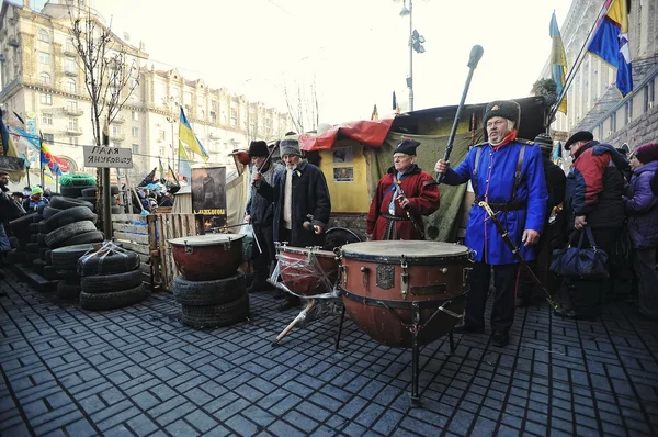 Kijów, Ukraina - lutego 2014: Euromaidan. Rewolucja wolności — Zdjęcie stockowe