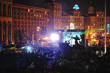 Kiev, Ukrayna - Şubat 2014: Euromaidan. Devrim özgürlük