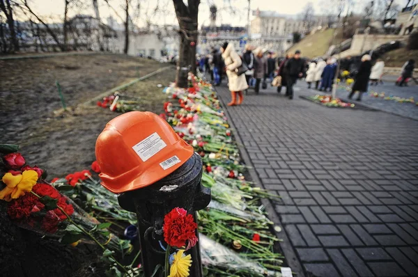 Kiev, Oekraïne - februari 2014: Euromaidan. Revolutie van de vrijheid — Stockfoto